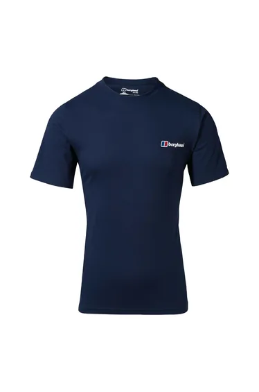 تيشيرت رجالي بطبعة شعار لون أزرق