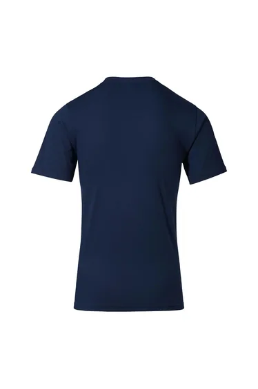 تيشيرت رجالي بطبعة شعار لون أزرق