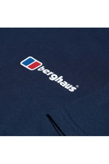 تيشيرت رجالي بطبعة شعار لون أزرق