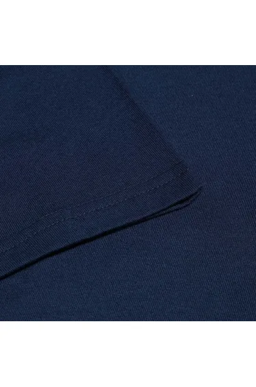 تيشيرت رجالي بطبعة شعار لون أزرق