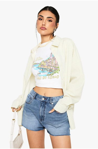 Denim Mini Short - mid wash