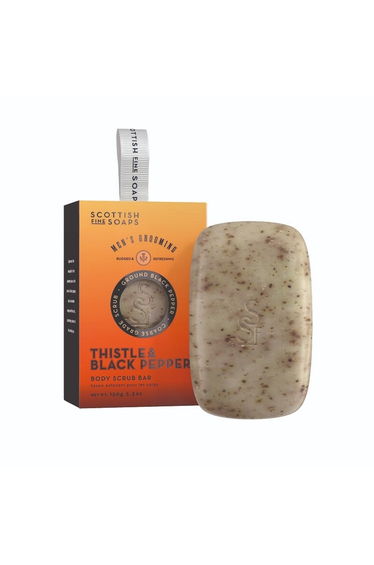 Scottish Fine Soaps Thistle & Black Perpper Body Scrub Bar 150g