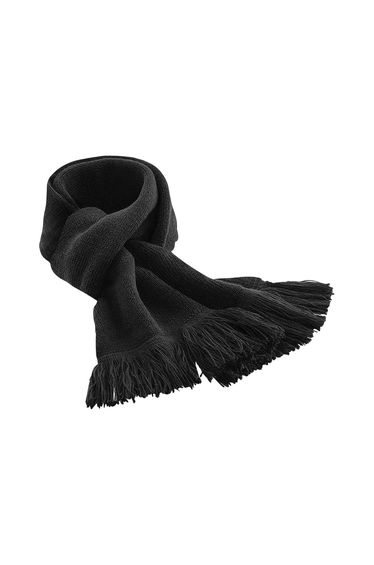 Beechfield Unisex Adult Classic Knitted Scarf - Black