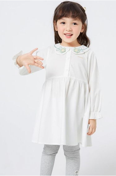 Girls' Dress With Embroidery