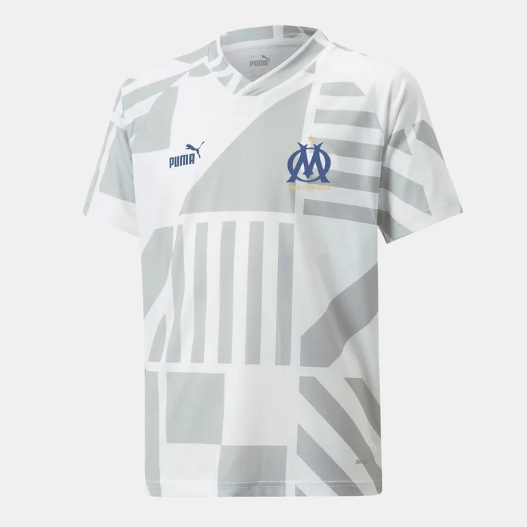 Boy's Puma Junior Olympique De Marsseille Fc Prematch Jersey in White
