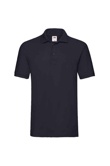 Fruit of the Loom Mens Premium Cotton Pique Polo Shirt - Deep Navy