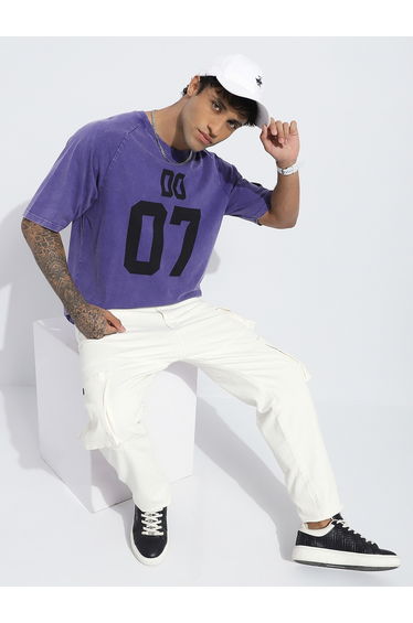 Men Oversized Washed Raglan Sleeve T-Shirt