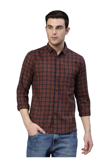 Men Slim Fit Checked Casual Shirt