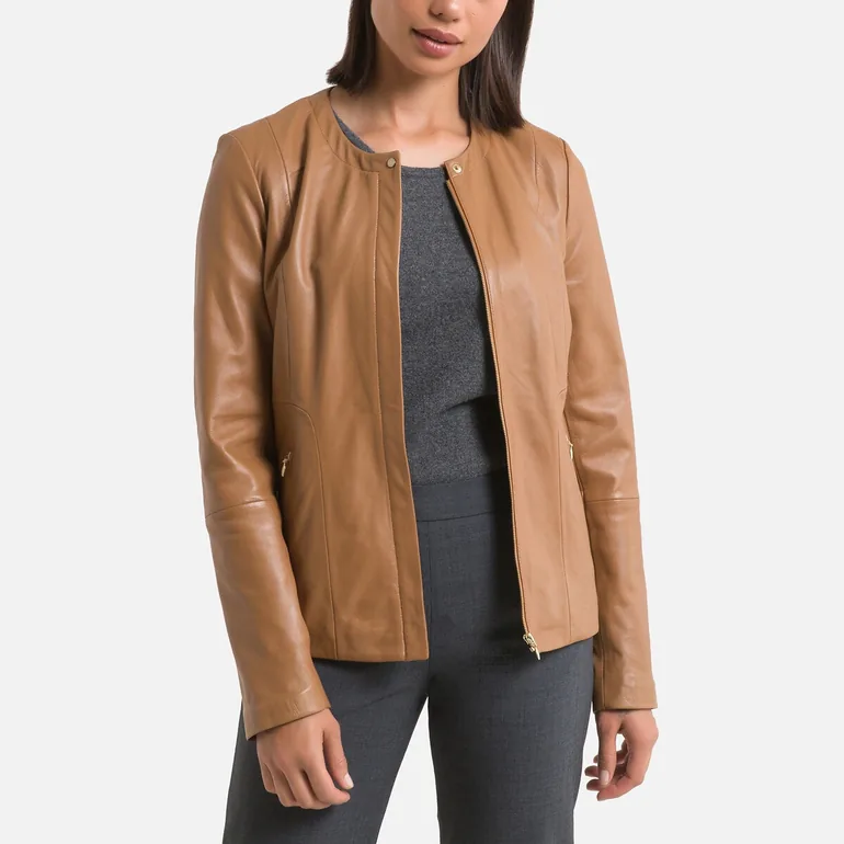 Short Nappa Leather Jacket - 1