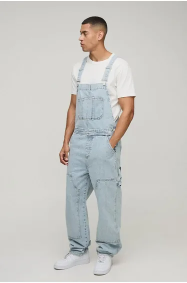 Relaxed Fit Washed Carpenter Dungarees