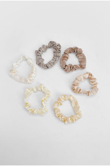 Satin Scrunchies 6 Pack - multi