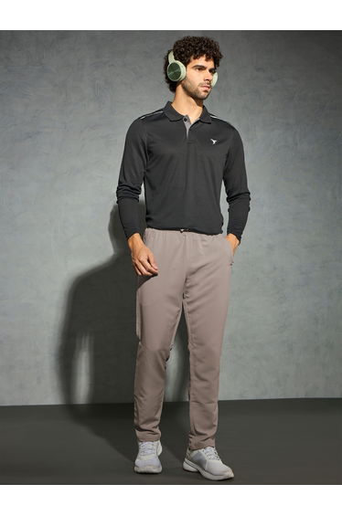 Men Solid Woven Track Pants
