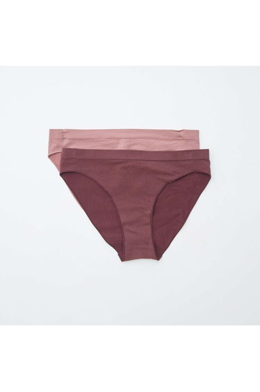 Pack of 2 pairs of plain briefs PINK