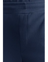 Limited Edition Indigo Men's Oversize Short Sleeve Textured Wrinkle-Free Ottoman Seamless Polo Collar T-Shirt - 7
