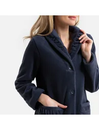 Anne Weyburn Blue Fleece Bathrobe - 1