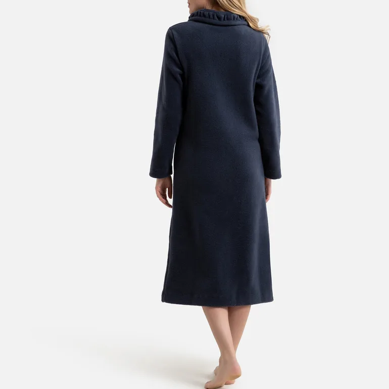 Anne Weyburn Blue Fleece Bathrobe - 2