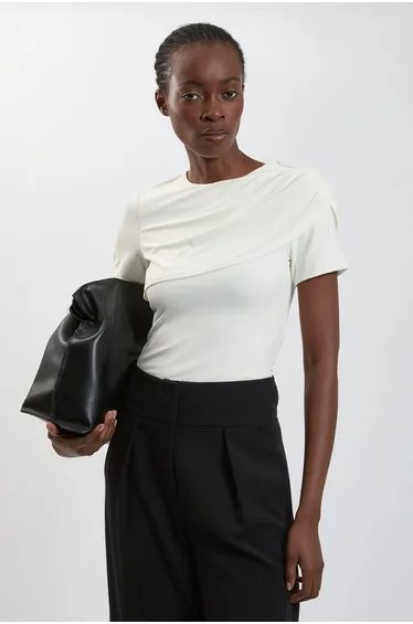 Viscose Jersey Wrap Overlay Top