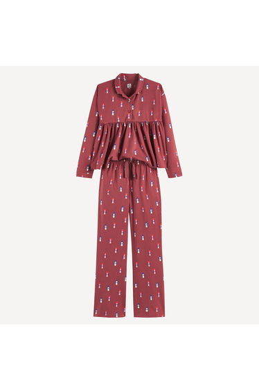 2 Piece Cotton Pyjamas with Peter Pan Collar