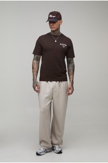 Balloon Fit Saint Tropez Embroidered Jogger - stone