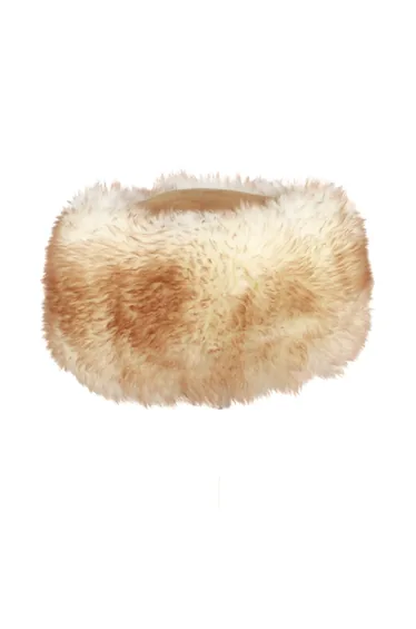 Eastern Counties Leather Womens/Ladies Kate Cossack Style Sheepskin Hat - Tan/Natural Tipped