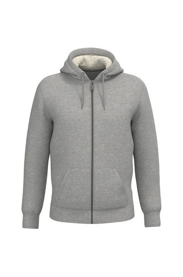 Native Spirit Adult Sherpa Lined Full Zip Jacket - Moon Grey Heather