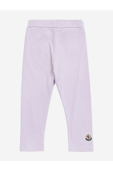 Moncler Enfant Baby Girls Logo Leggings in Purple