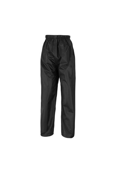 Result Core Kids/Childrens Unisex Stormdri Rain Over Trouser / Pants - Black