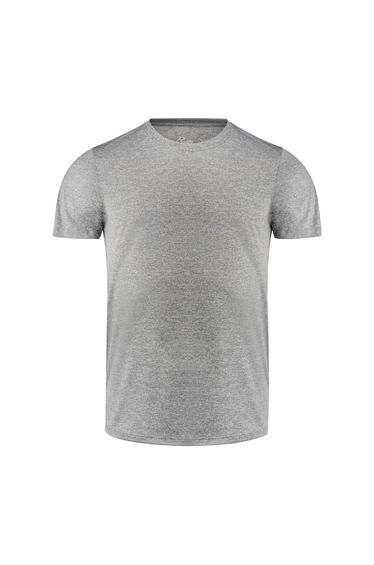 Printer RED Mens Run Active T-Shirt - Grey Melange