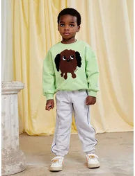 Mini Rodini Boys Doggie Chenille Sweatshirt in Green