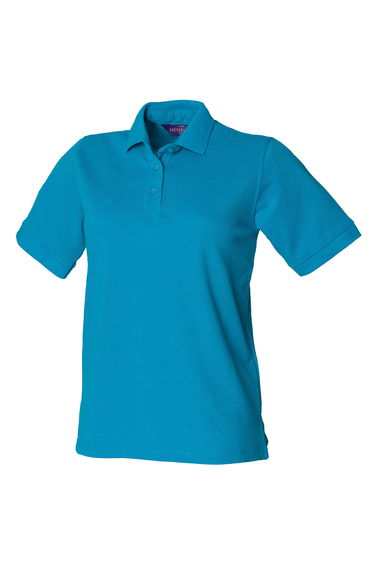 Henbury Womens/Ladies 65/35 Polo Shirt - Turquoise