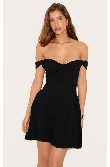 Black Bardot Shift Dress