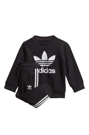 Boy's adidas Originals Infants Crew Sweatshirt Set in Black