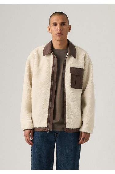 Sherpa Jacket with Shirt Collar