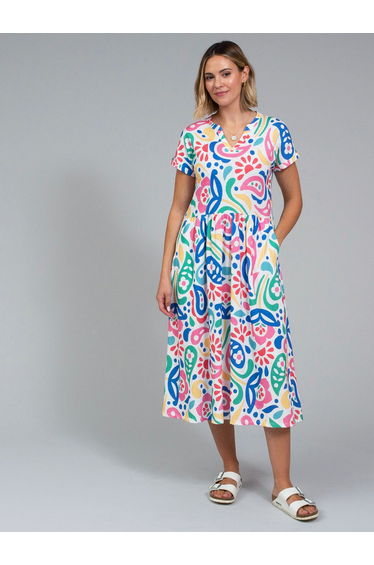 Ryall Slub Jersey Dress Paisley Power