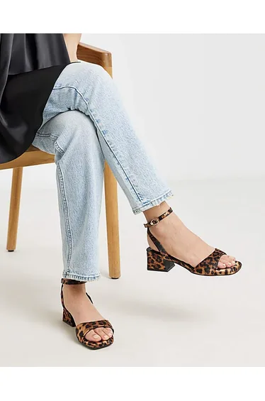 Barely There Low Block Heel Wide