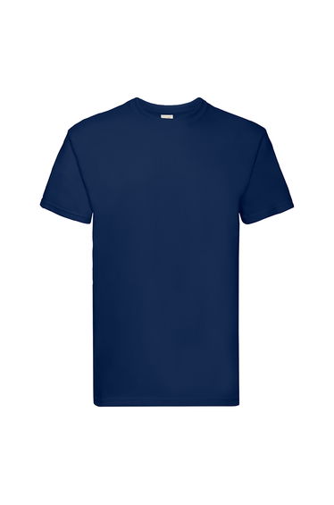 Fruit Of The Loom Mens Super Premium Short Sleeve Crew Neck T-Shirt - Navy