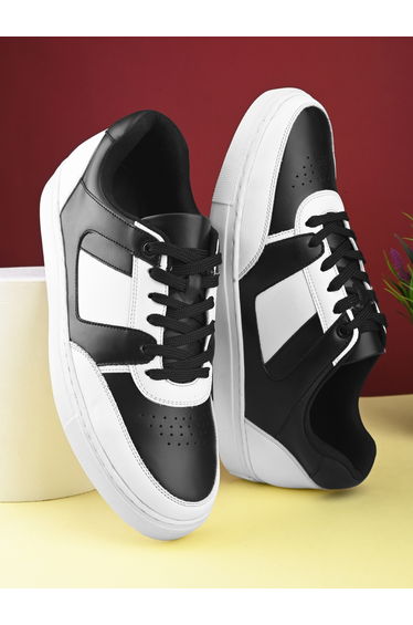 Skateboard Color Block Lace Up Sneakers