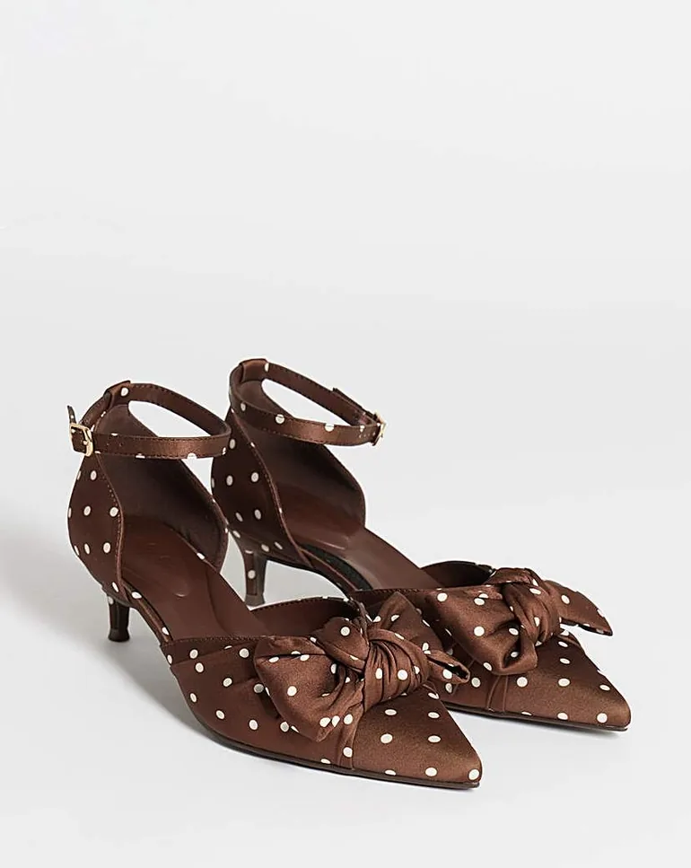 Two Part Bow Pointed Heel Extra Wide - 2