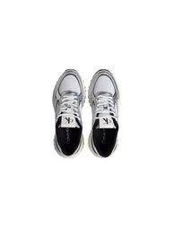 Hike Runner Lace Up Mesh Mix Met Silver/Black/Bright White - 1