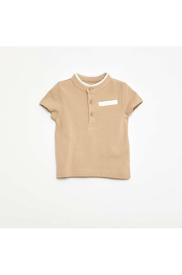 Short-Sleeve Polo Shirt BEIGE