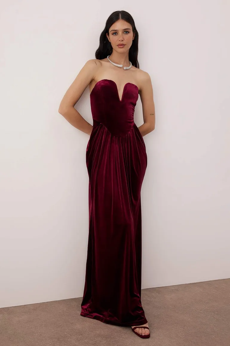 limited-edition silk evening dress LMBCT296 Limited Edition Fishtail Ballgown + Cape