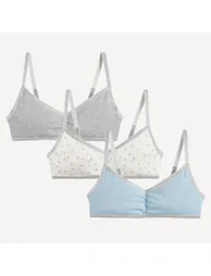 Triangle Bralettes with Shoestring Straps in Pack of 3 - 1
