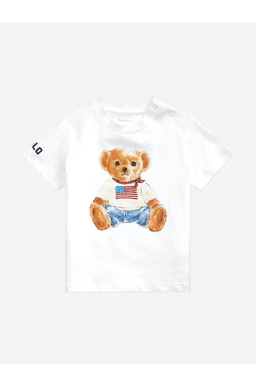 Ralph Lauren Baby Boys Polo Bear T-Shirt in White