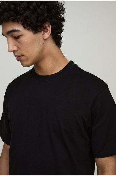 Basic Regular Fit Crew Neck T-shirt - black