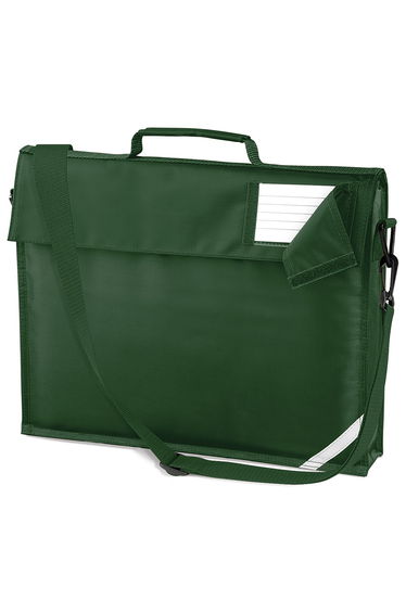 Quadra Junior Book Bag With Strap (Pack of 2) - Bottle Green