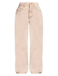 Petite Washed Stone Straight Leg Jeans - 4