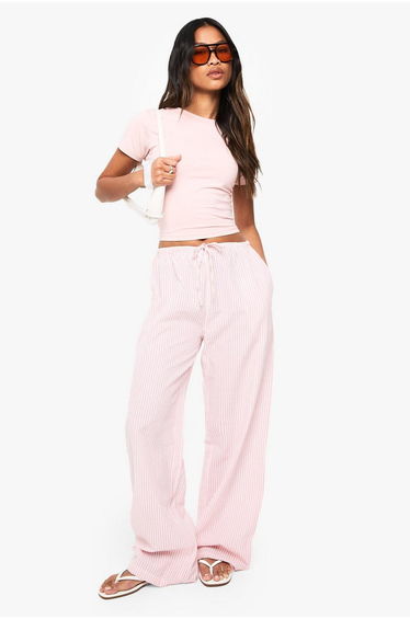 Boohoo Basics Fitted Top - baby pink