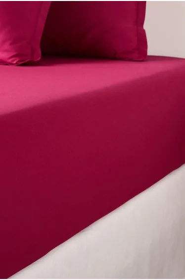 Scenario 30cm High 100% Cotton Percale Fitted Sheet