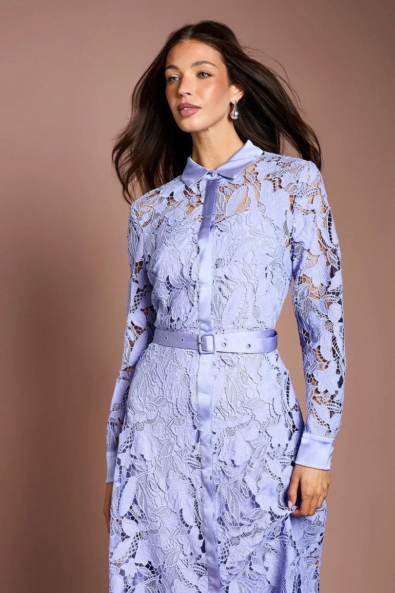 فستان قميص دانتيل - 1