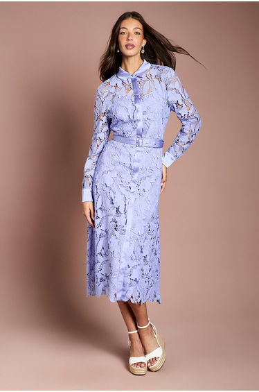 Lace Shirt Dress